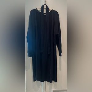 American apparel knit cable long cardigan